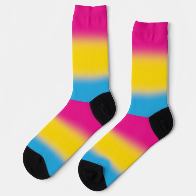 Calcetines Orgullo de degradado pansexual (Izquierda)
