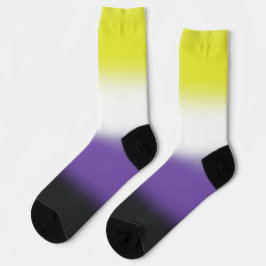 Calcetines Orgullo no binario gradiente