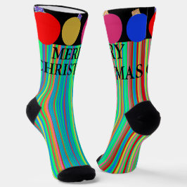 Calcetines Ornamentos de bandas geométricas divertidas de nav