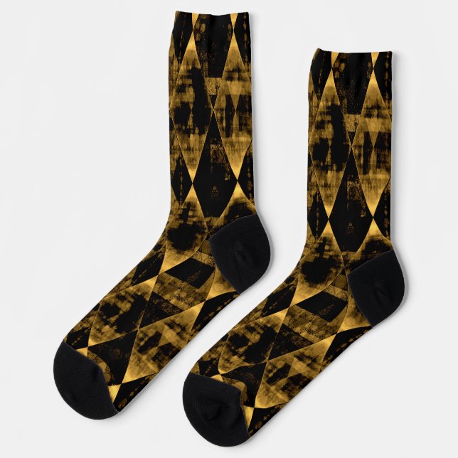 Calcetines Oro errático y diamante negro (Izquierda)