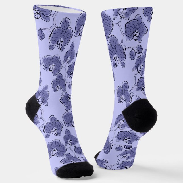 Calcetines Orquídeas acuáticas sin foco flor de falaenopsis b (Angular)