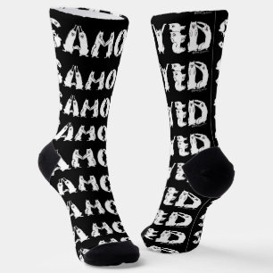 Calcetines Ortografía de Samoyed en Perros Samoyed Letters Fu