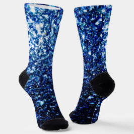 Calcetines Oscuro Azul profundo brillante purpurina chispas