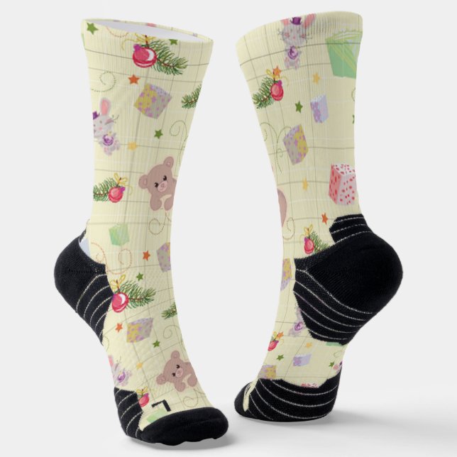 Calcetines Osito de Elementos de Navidad (Angular)