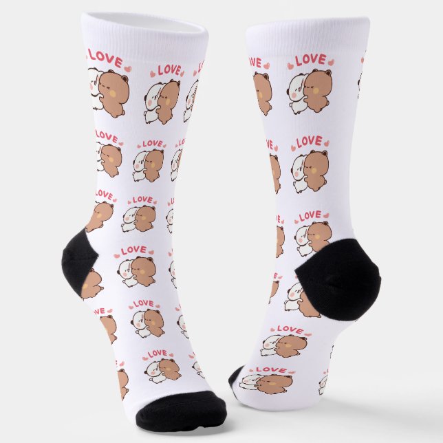 Calcetines Oso Kawaii Panda, pareja de animales (Angular)