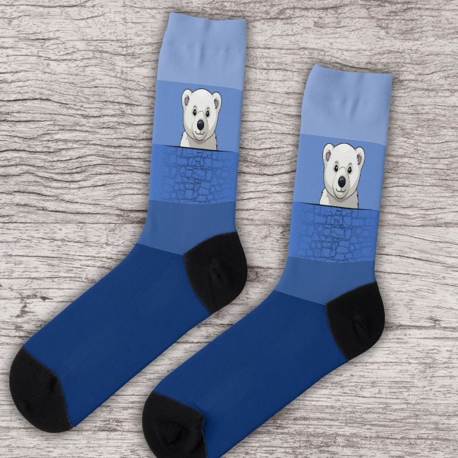 Calcetines Oso mirando a la pared, aguas amigables (Subido por el creador)