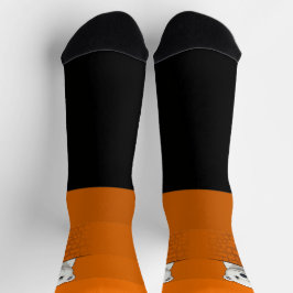 Calcetines Oso mirando a la pared, Calabaza Naranja