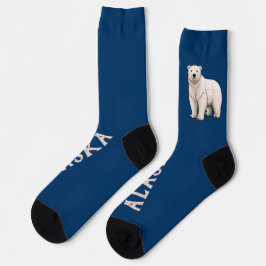 Calcetines Oso Polar Blanco en Alaska Azul