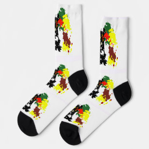 Calcetines Otoño de gato negro de tinta
