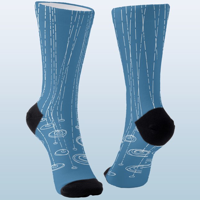 Calcetines Otro clima lluvioso (Fun rainy weather socks for meteorologists and weather watchers.)