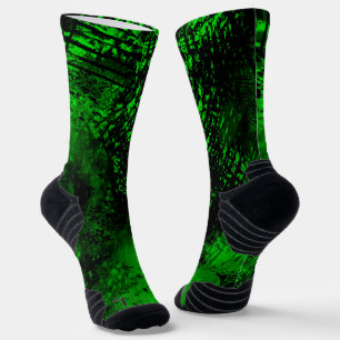 Calcetines Paint Splatt Effect verde y negro