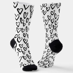 Calcetines Paint Stroke Heart Pattern