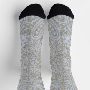 Calcetines Paisley en beige y blanco