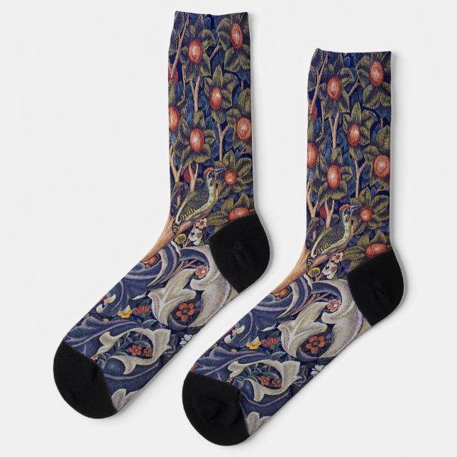 Calcetines Pájaro carpintero, William Morris (Izquierda)