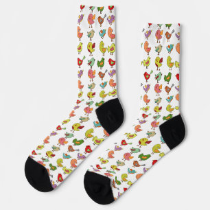 Calcetines Pájaros Cantores Dulces Multicolores Thunder_Cove