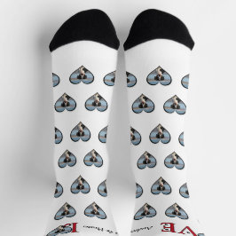 Calcetines Palabras de amor lindo con perro o foto de persona