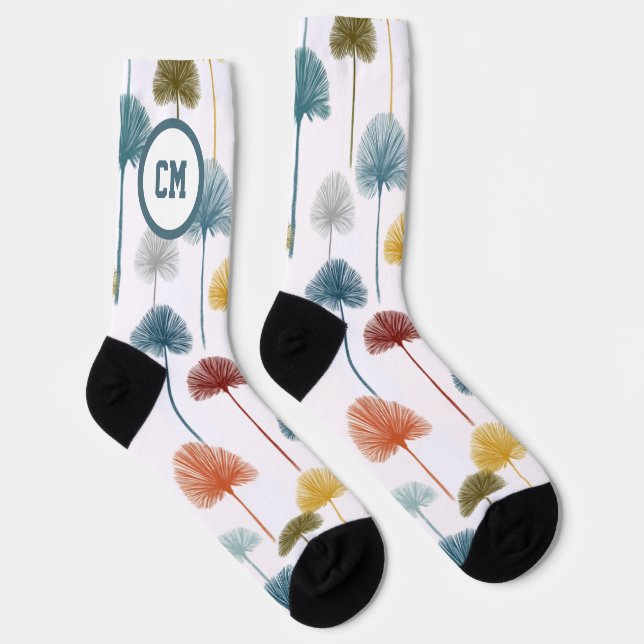 Calcetines Palm Tree Socks Crew Socks for men or women (Derecha)