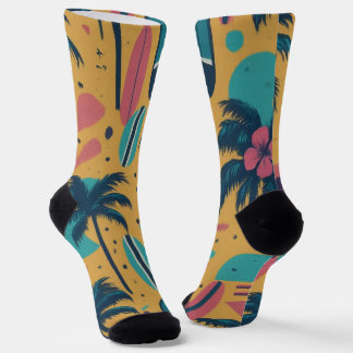 Calcetines Palmeras Groovy y tablas de surf