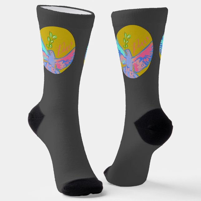 Calcetines Paloma de paz, sin amarillo de guerra (Subido por el creador)
