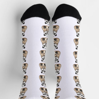 Calcetines Panda Café Dibujo Animado Demasiado Cansado Para F