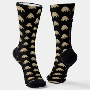 Calcetines Pangolin Cute Animal Art Black