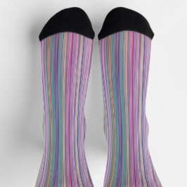 Calcetines Pantalla de TV rota Banda arco iris