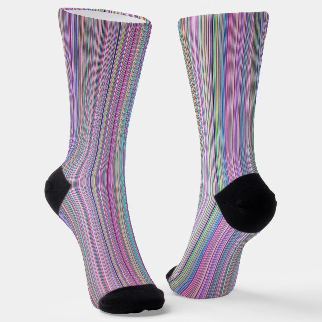 Calcetines Pantalla de TV rota Banda arco iris (Angular)