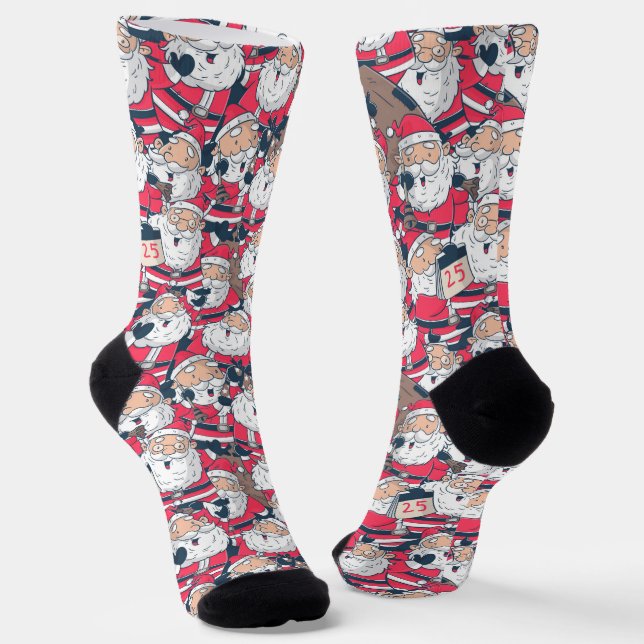 Calcetines Papá Noel divertido de Navidad  (Angular)