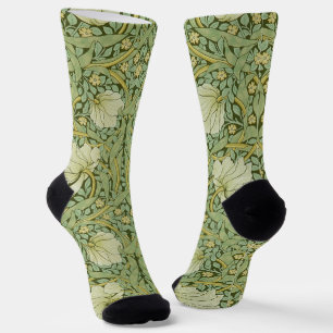 Calcetines Papel pintado floral azul de William Morris Pimper