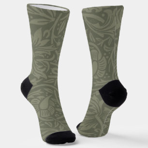 Calcetines Papel pintado floral de narciso William Morris