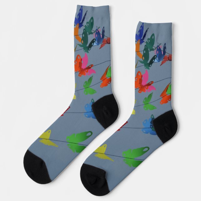 Calcetines papillons multicolores (Izquierda)