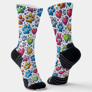 Calcetines para amantes de gatos con estampado de