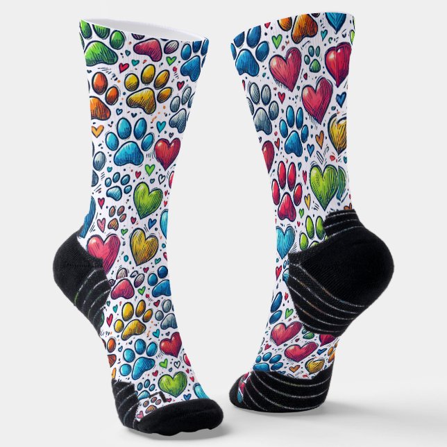 Calcetines para amantes de gatos con estampado de  (Angular)