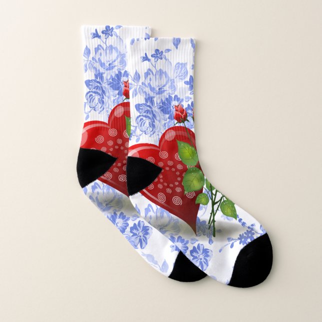 Calcetines para hombre y mujer día de San Valentín (Par)