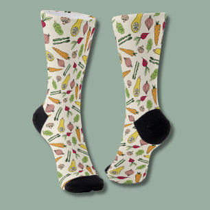 Calcetines Parche de verduras en el mercado de agricultores l