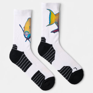 Calcetines Parrofish - Diseño abstracto - Cortar la foto