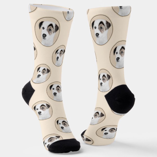 Calcetines Parson Jack Russell Terrier Pintura Mascota Perro  (Angular)
