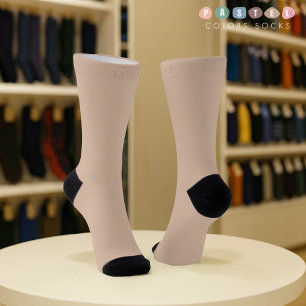 Calcetines Pasta de melocotón beige rosa suave luz sólida col