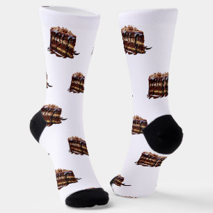 Calcetines Pastel de chocolate de varias capas indulgente de