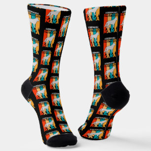Calcetines Pastor alemán MAMA, azul marrón en negro