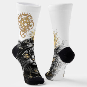 Calcetines Patas descaradas El gato funky steampunk