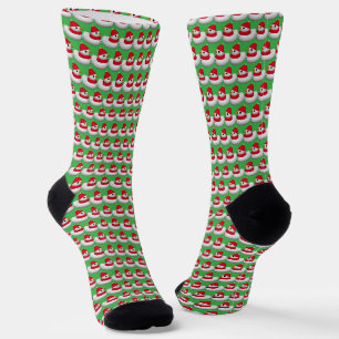 Calcetines Pato de nieve lindo Rojo y verde navideño acoged