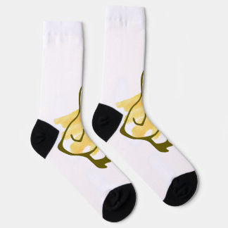 Calcetines Pato divertido acuarelado en amarillo