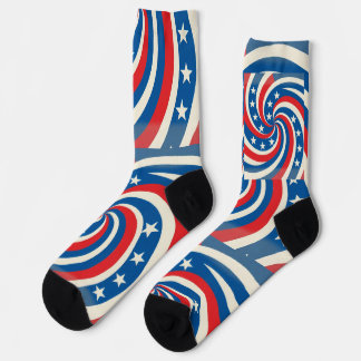 Calcetines Patriotic Swirling Stars & Stripes Bold USA Pride