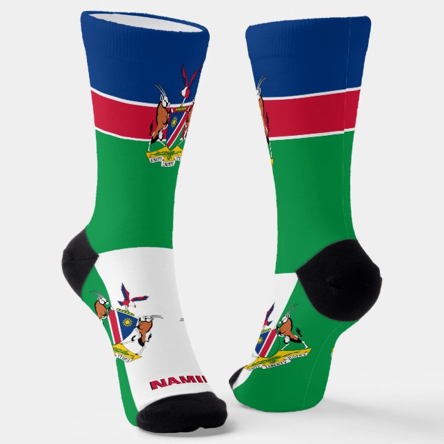 Calcetines Patriótico de la bandera namibiana, Namibia sosten (Angular)
