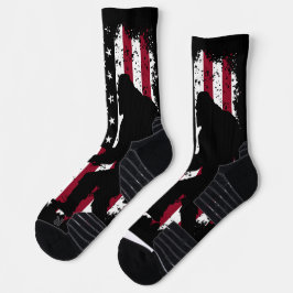 Calcetines Patrióticos de Bigfoot con Bandera Amer