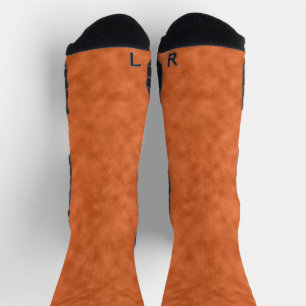 Calcetines Patrón abstracto de color gris y Naranja nublado