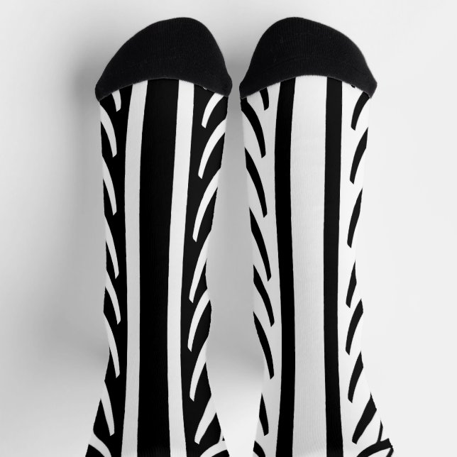 Calcetines Patrón abstracto de textura de neumáticos en blanc (Arriba)