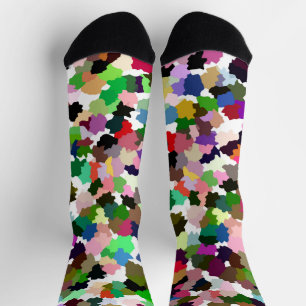 Calcetines Patrón abstracto multicolor