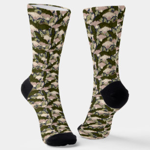 Calcetines Patrón Antiguo Art Nouveau de Murciélagos y Amapol